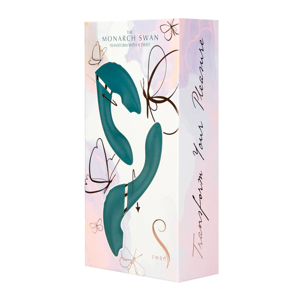 The Monarch Swan®- Transform With A Twist Vibrator & Stimulator - Teal