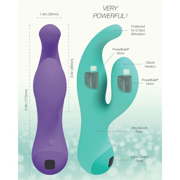 Swan Touch - Solo - Dual Vibrator - Rechargeable - Purple