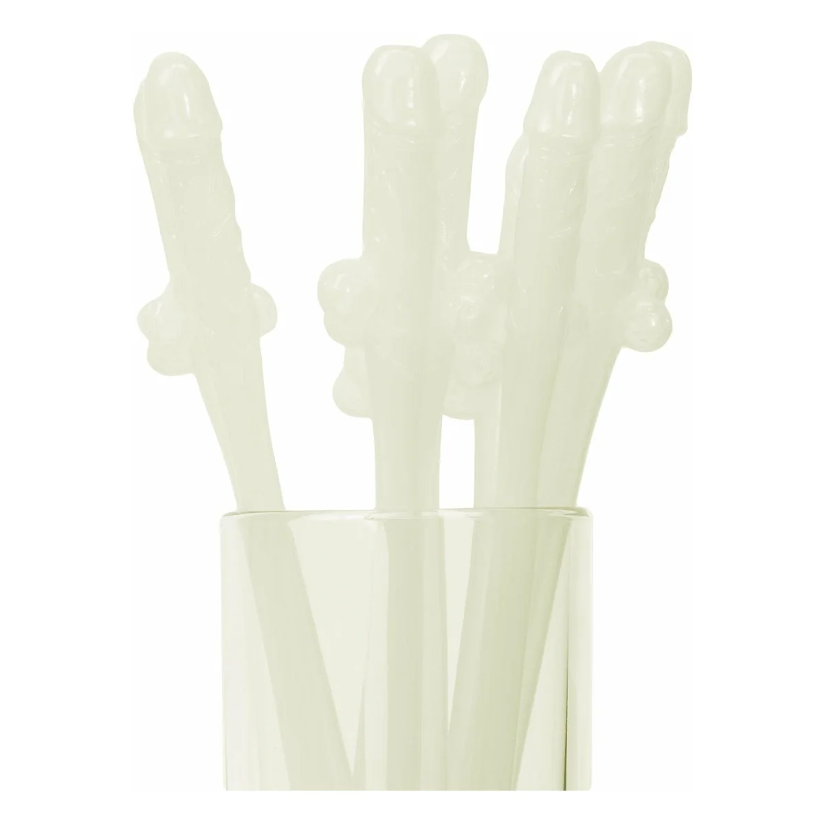 TYTF Glow In The Dark Pecker Drink Straws - 10pc Set