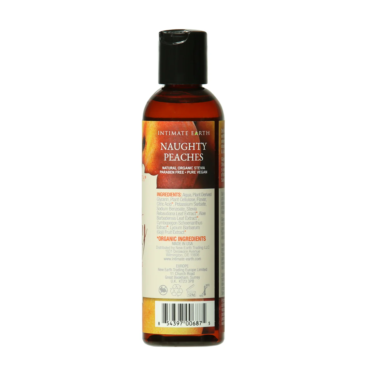 Intimate Earth Oral Pleasure Glide - Naughty Peaches - 120ml/4oz