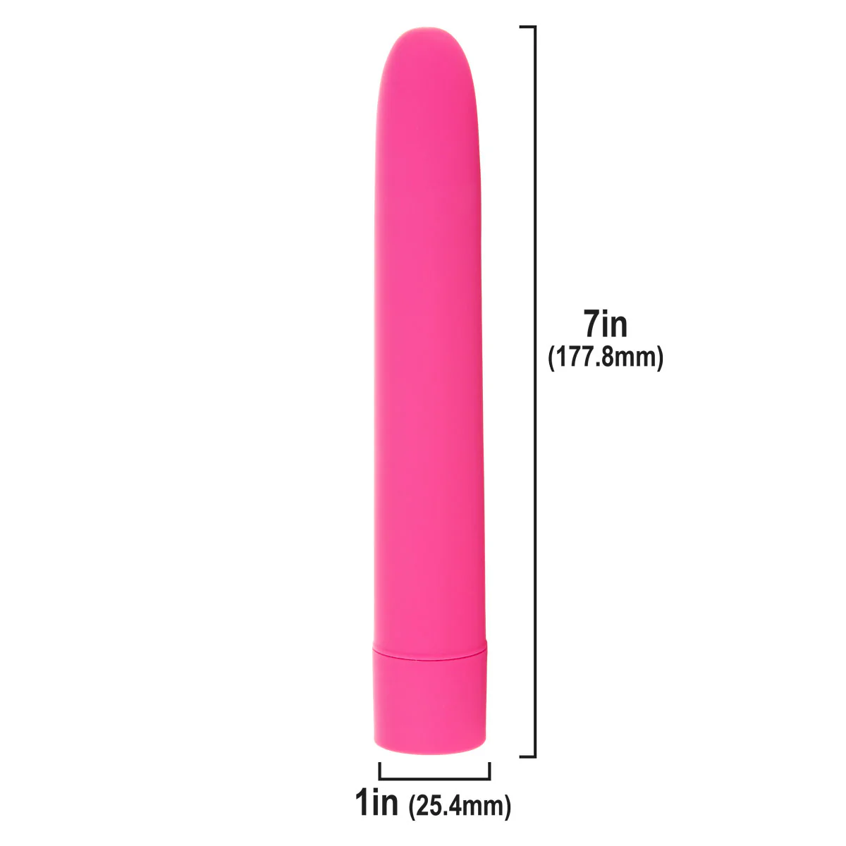 Pure Love® - 10 Function Classic 7 In. Smooth Vibrator – Pink