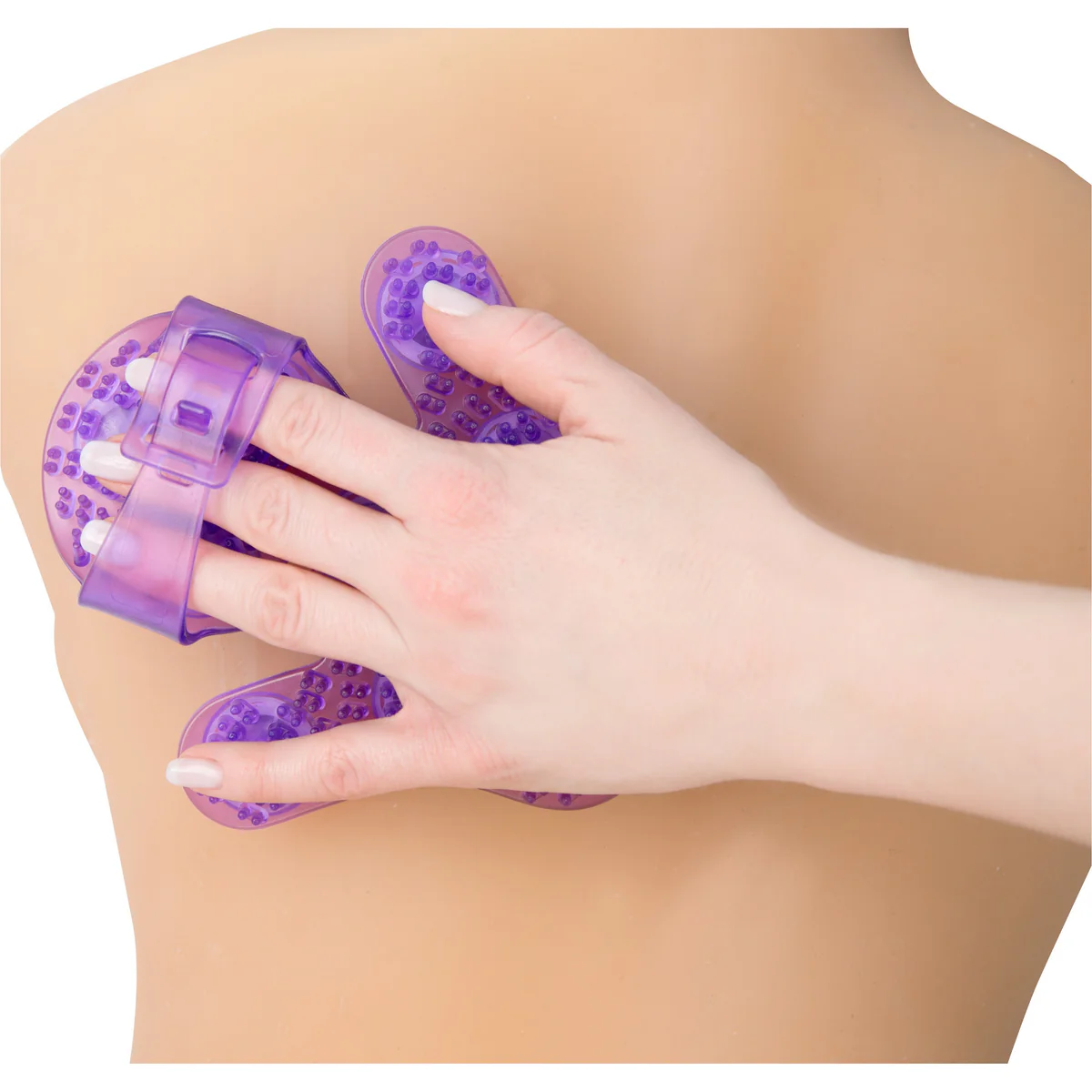 Simple and True Roller Balls Massage Glove - Purple