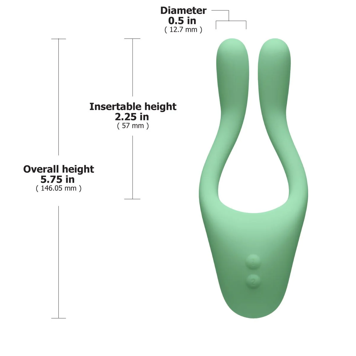 Doc Johnson Tryst V2 Bendable Multi Erogenous Zone Silicone Massager - Mint