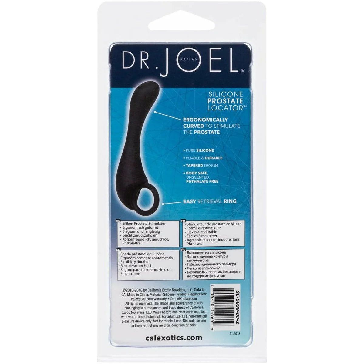 CalExotics Dr Joel Silicone Prostate Locator Black
