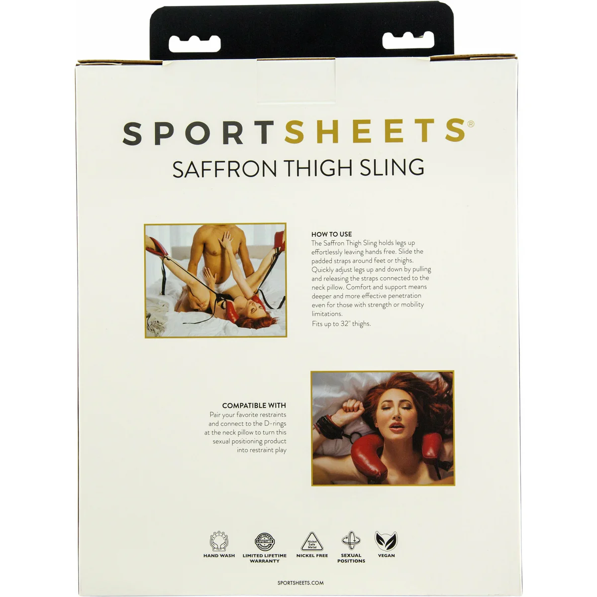 Sportsheets Saffron Thigh Sling – Red/Black