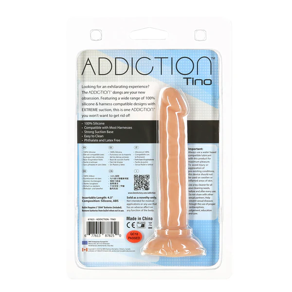 Addiction Tino – 5.25” Silicone Dildo