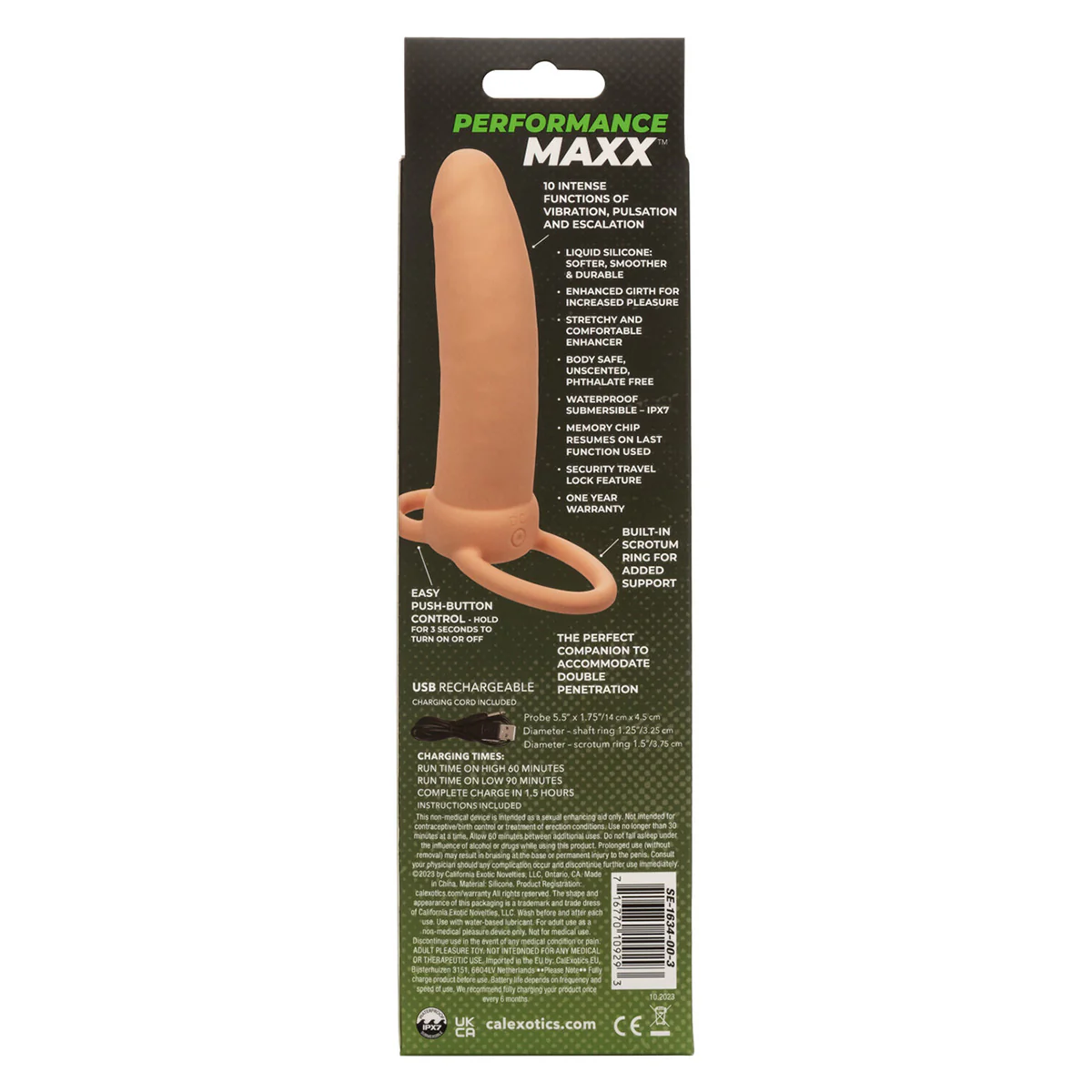 CaleXOtics Performance Maxx Rechargeable Thick Dual Penetrator