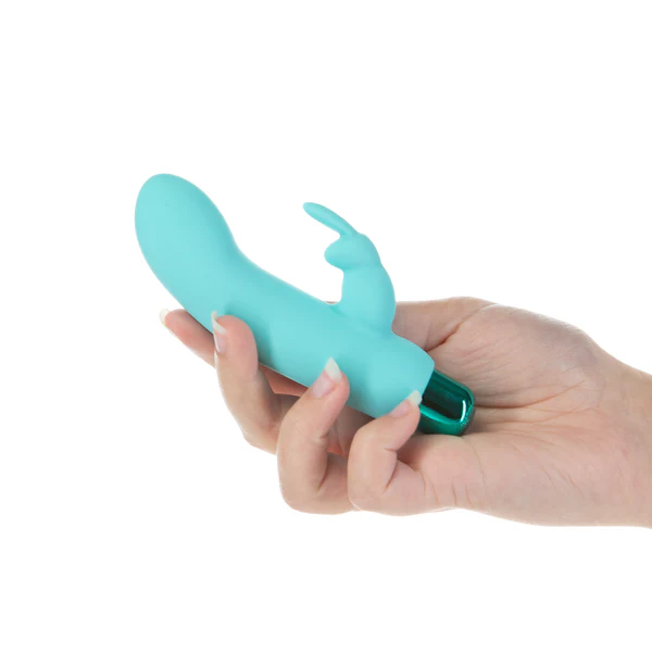 PowerBullet - Alice’s Bunny – Rechargeable Bullet with Removable Rabbit Sleeve – Teal