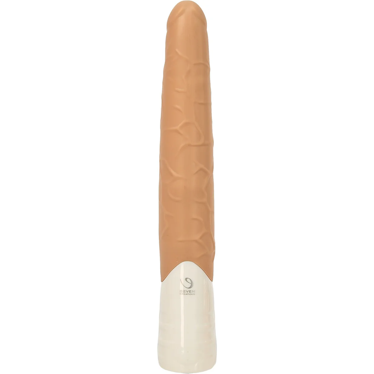 Seven Creations Long John Thrusting Vibrator - 11" - Beige