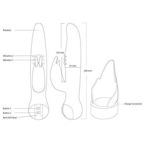Swan - Adore Power - Rabbit Vibrator - Pink