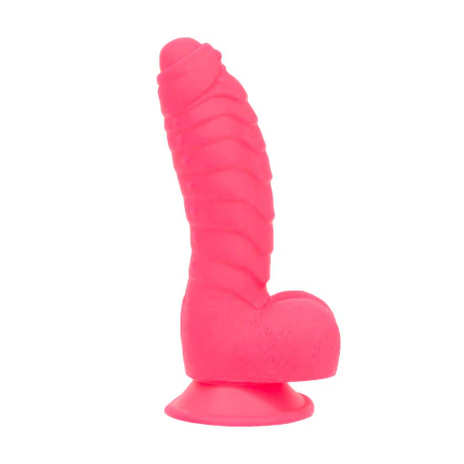 Pure Love® - Fantasy Silicone Dildo With Suction Base – 7 In. – Hot Pink