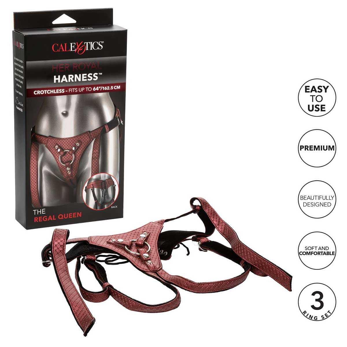 CalExotics Her Royal Harness - The Regal Queen - Red