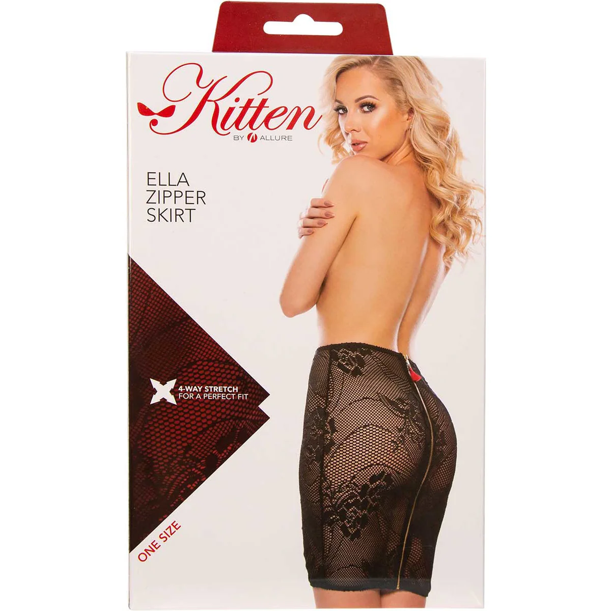 Allure Kitten - Ella Zipper Skirt - Black - One Size Fits Most