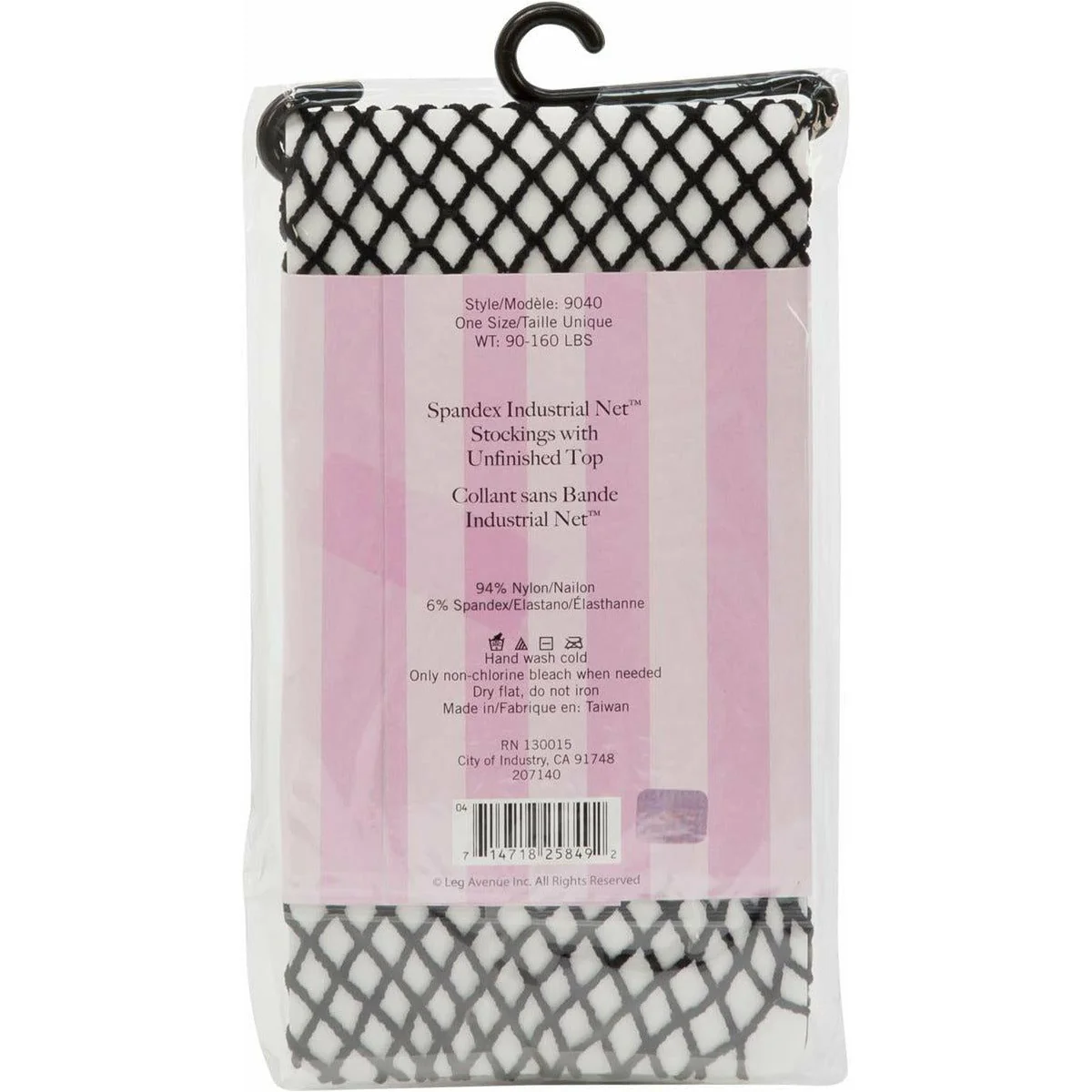Leg Avenue Spandex Industrial Net Stockings - Black - One Size