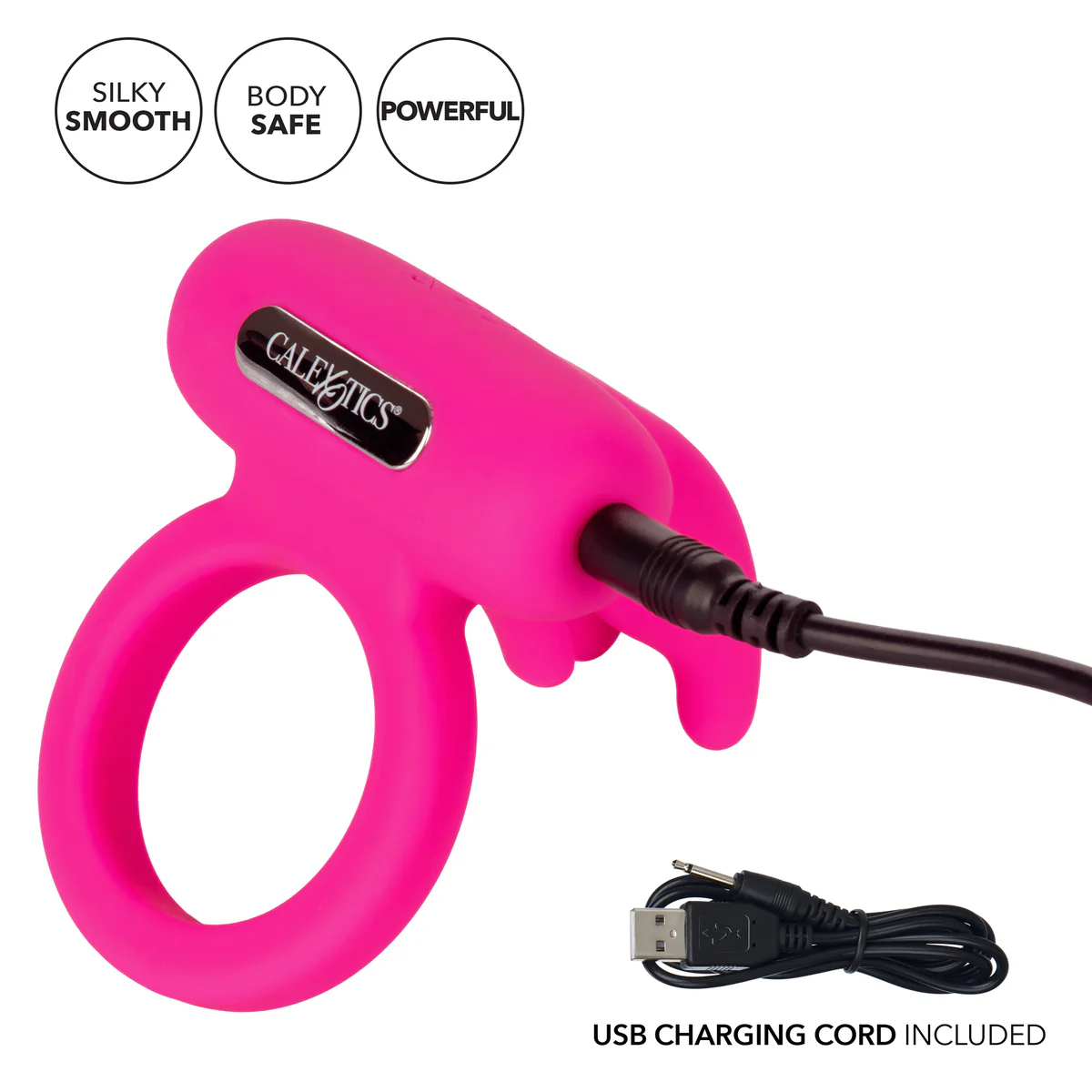CalExotics Triple Clit Flicker - Vibrating Cock Ring - Pink