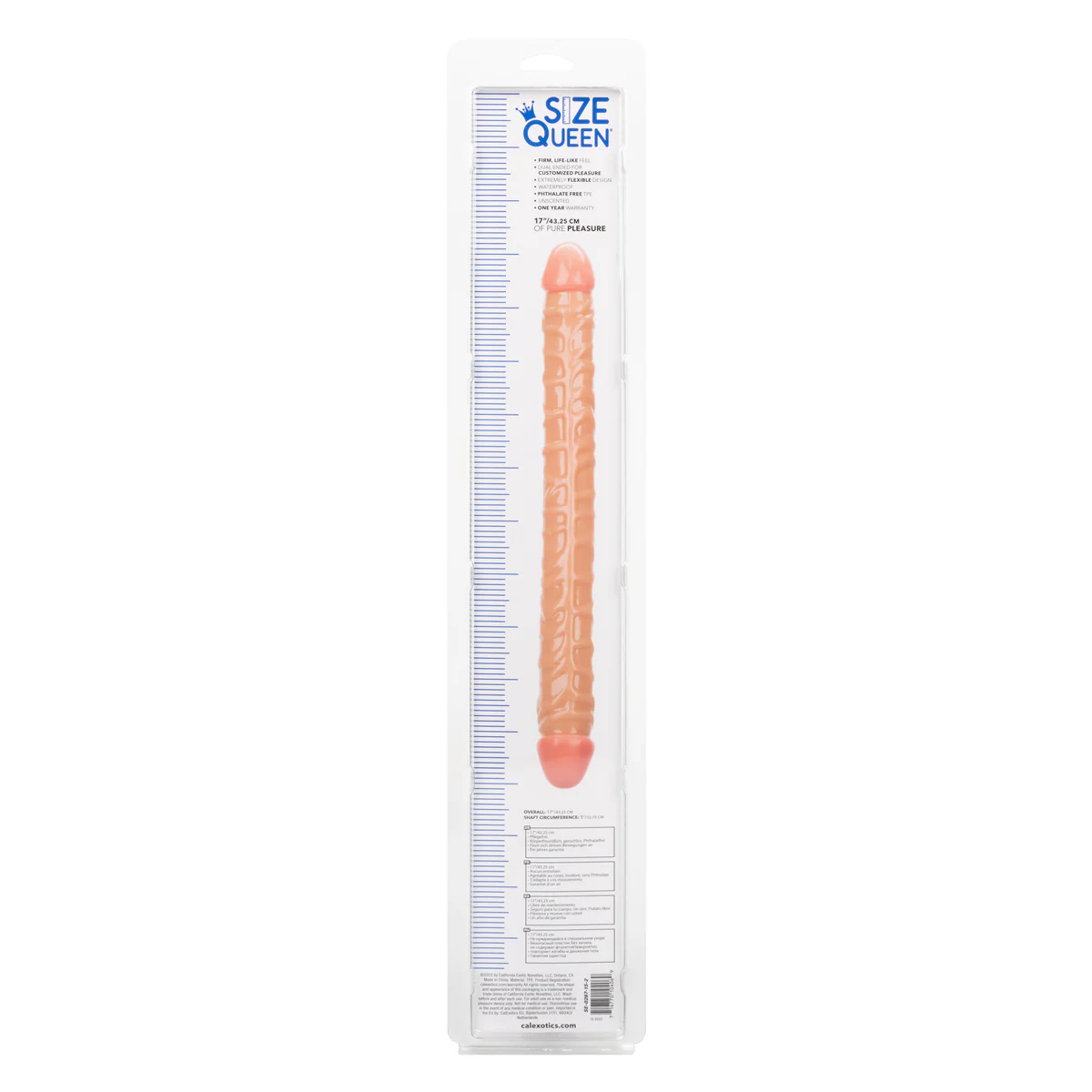CalExotics® - Size Queen® - 17” Double-Ended Dildo – Ivory