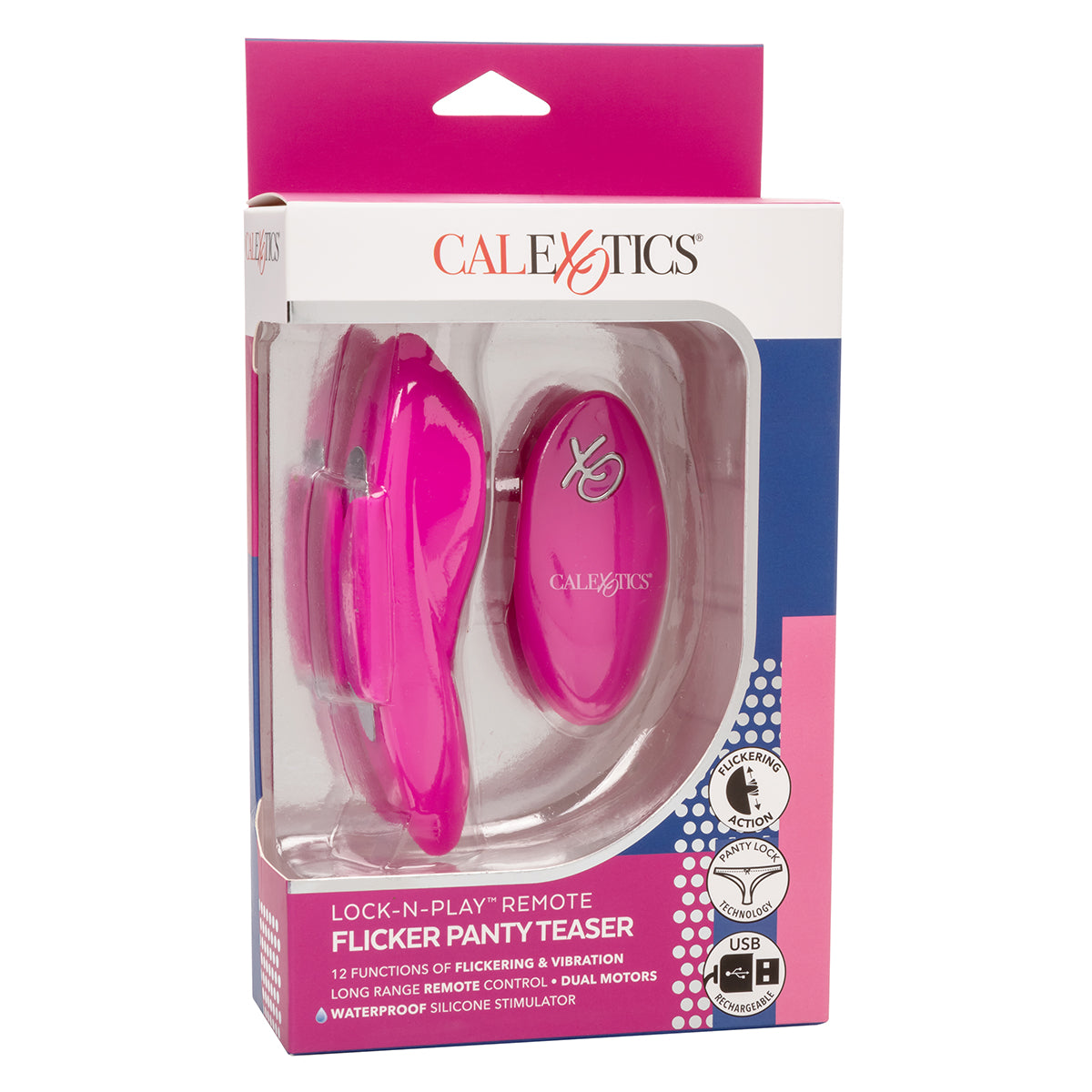 Calexotics - Lock-N-Play Remote Flicker Panty Teaser – Pink
