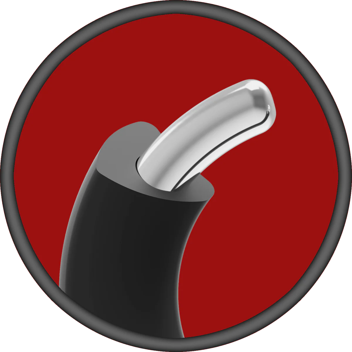 Doc Johnson KINK Silicone-Covered Metal Cock Ring - 45mm