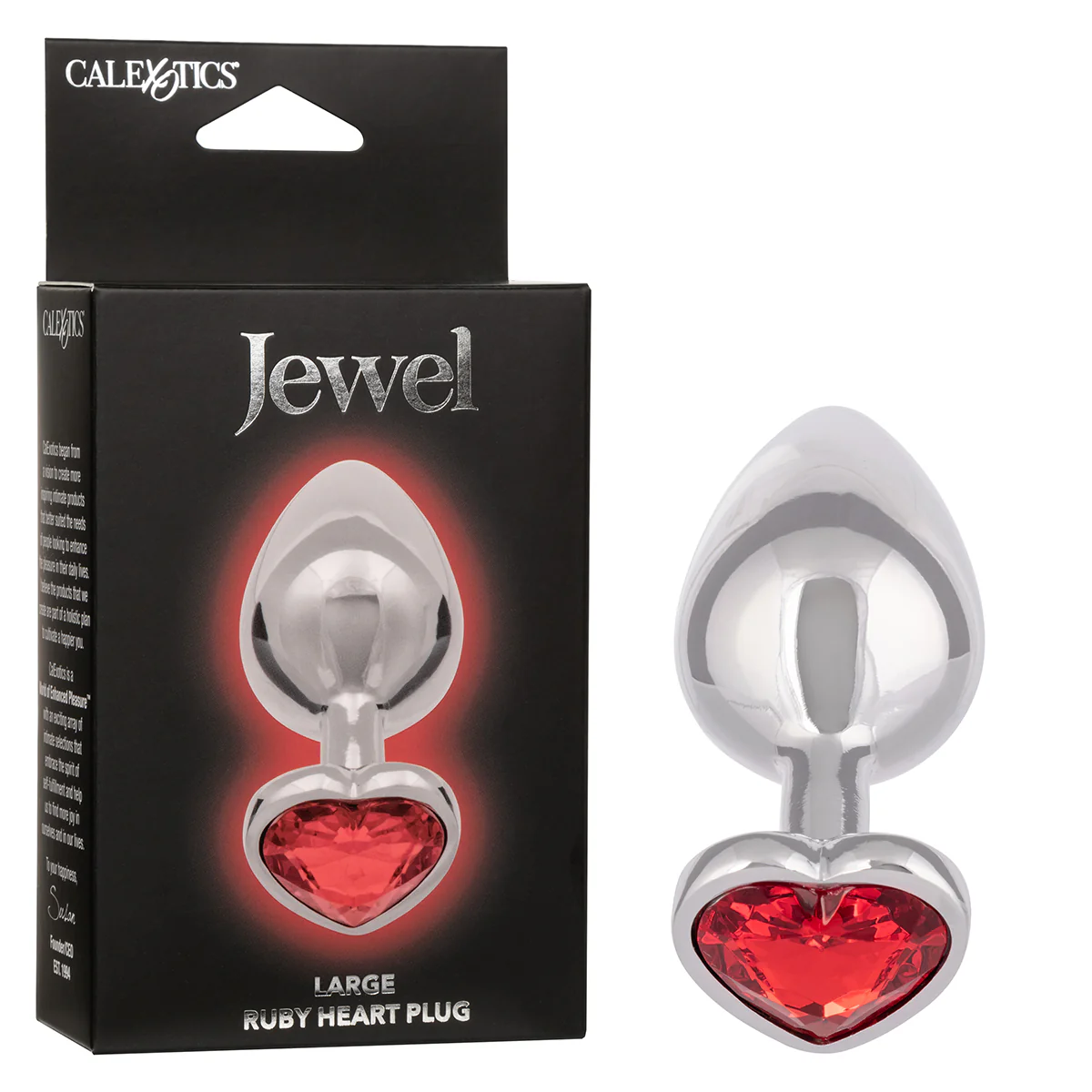 CaleXOtics Jewel Large Ruby Heart Plug - Ruby