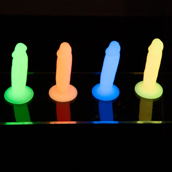 Addiction - Silly Willy – Glow in the Dark -  3.3” Silicone Dildo - 12 pcs