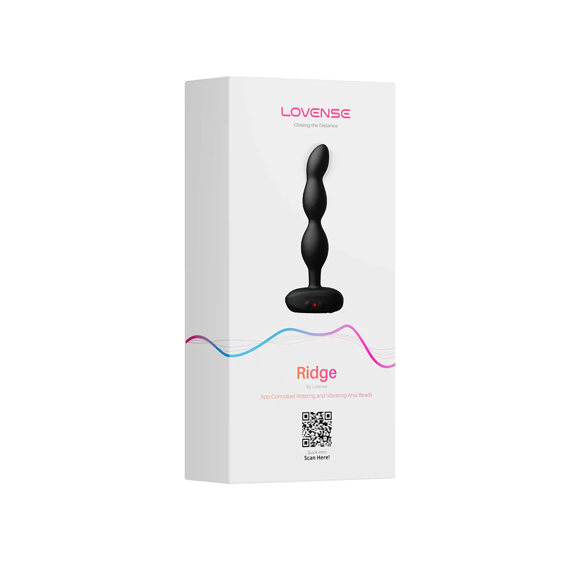Lovense Ridge Vibrating & Rotating Anal Beads - Black