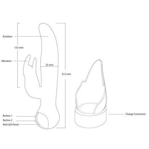 Swan - Adore Petite Elegance- Dual Silicone Vibrator - Hot Pink