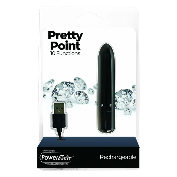 PowerBullet Pretty Point – Bullet Vibrator – Rechargeable – Black