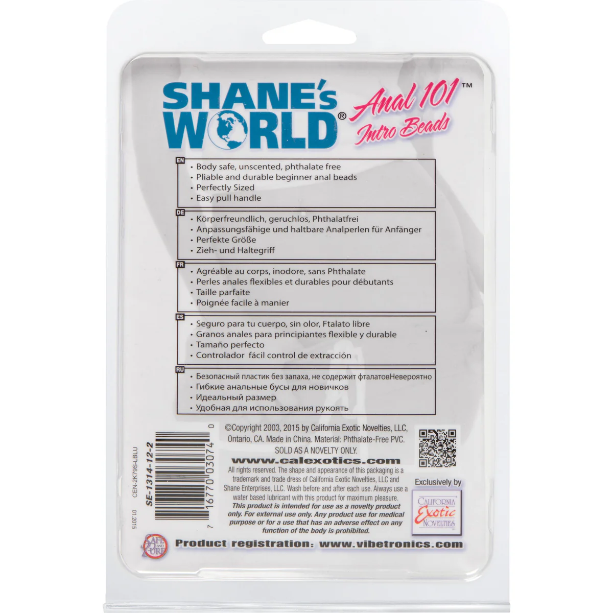 CalExotics Shanes World Anal Beads - Blue
