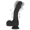 Naked Addiction – 8.6” Silicone Rotating & Thrusting Vibrating Dildo with Remote - Noir - 88711