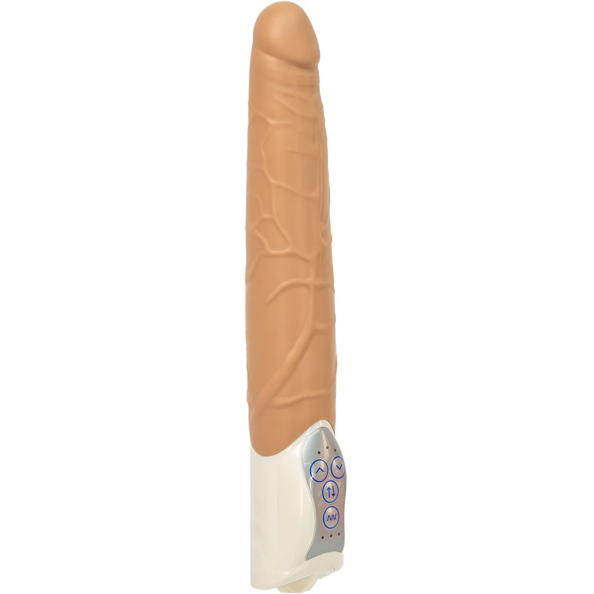 Seven Creations Long John Thrusting Vibrator - 11" - Beige