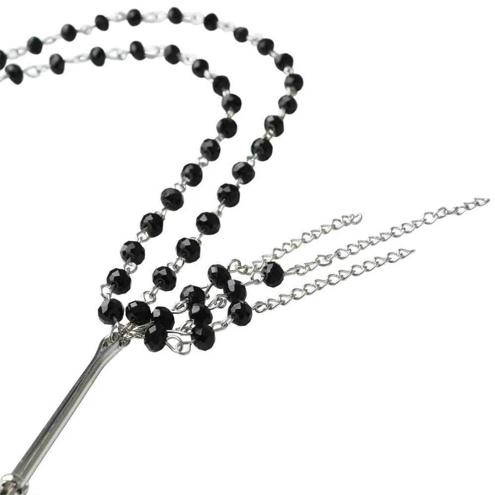 Sportsheets Sincerely Black Jewelled Tweezer Nipple Clips