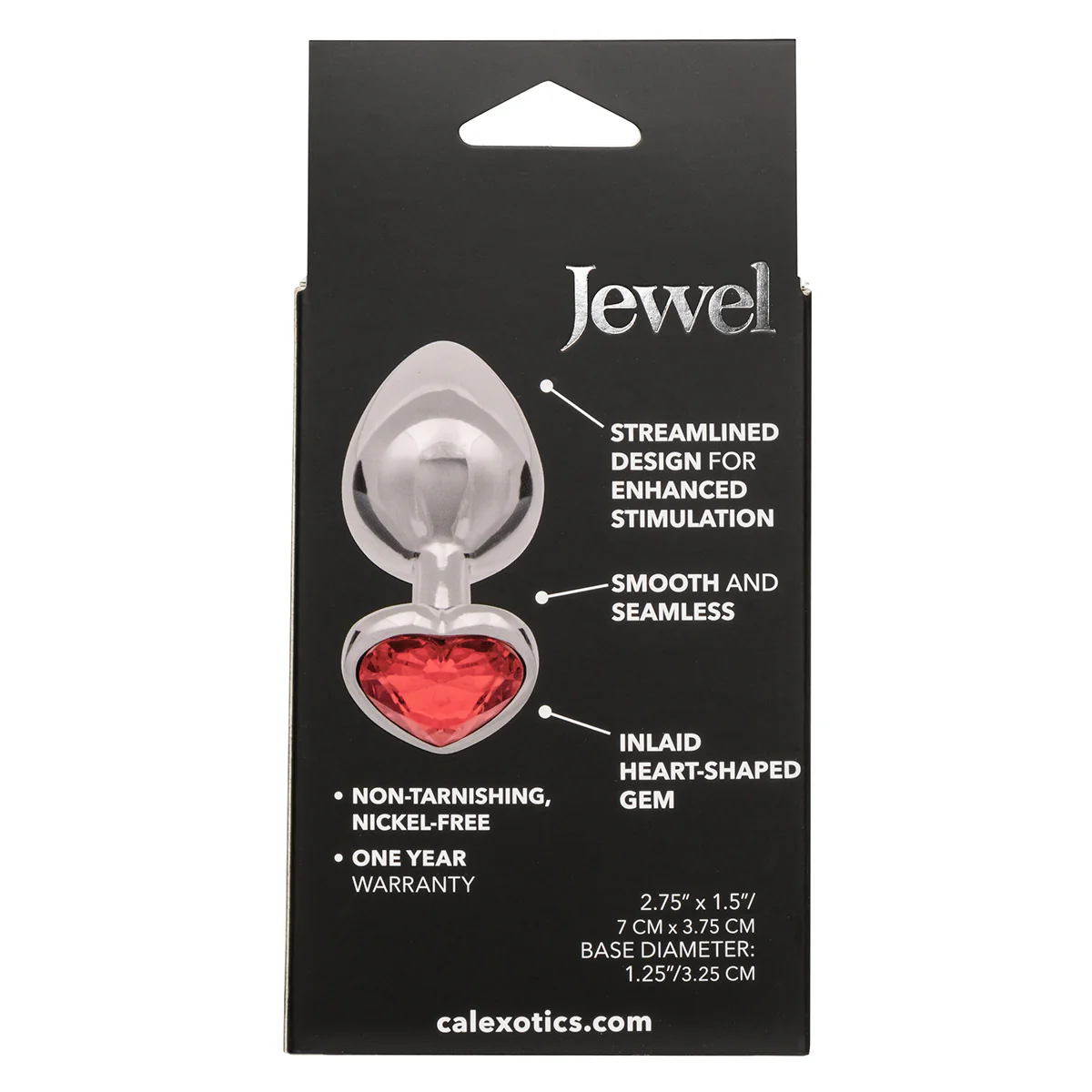 CaleXOtics Jewel Large Ruby Heart Plug - Ruby