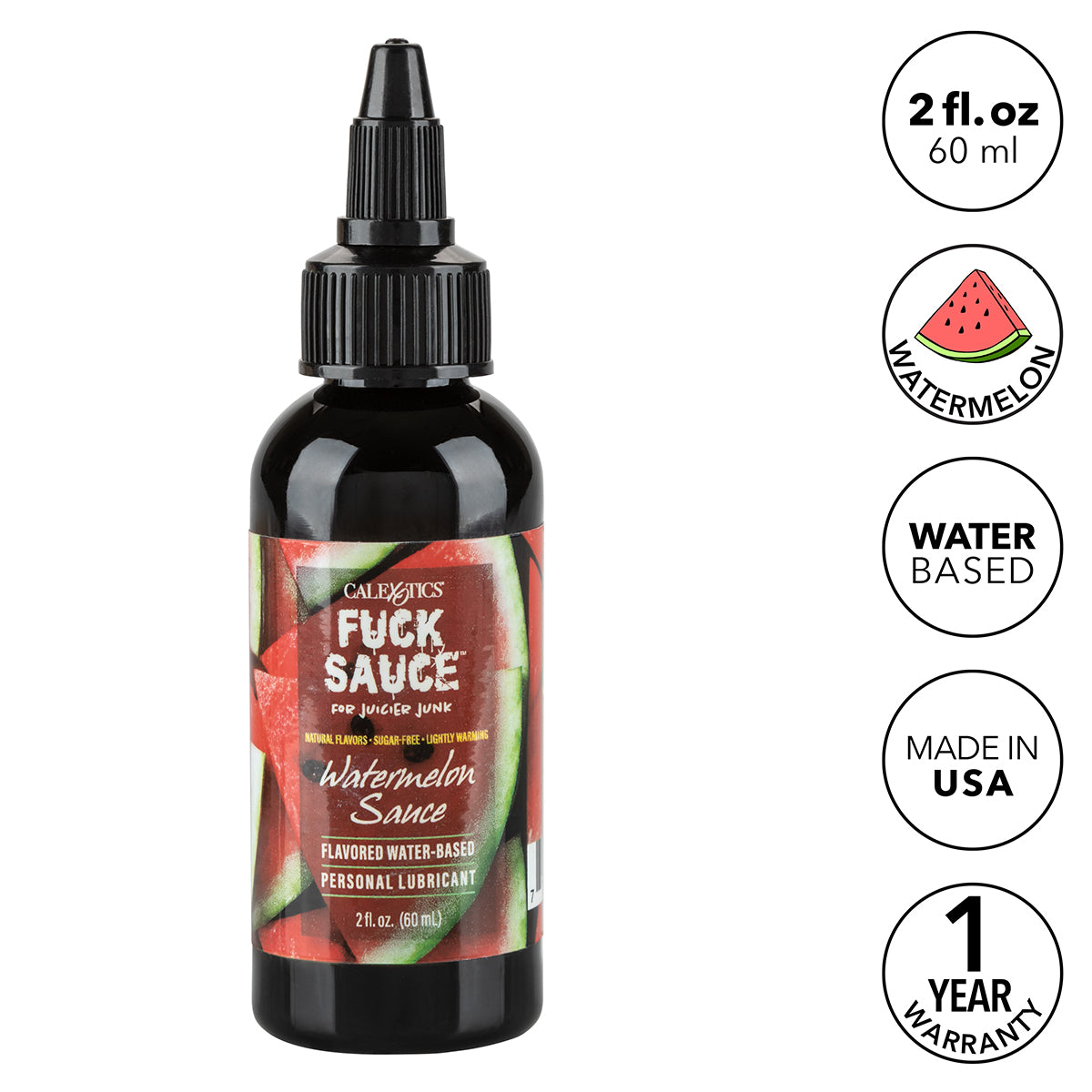 CalExotics – Fuck Sauce – Water-Based Lubricant – Watermelon - 2oz/60ml