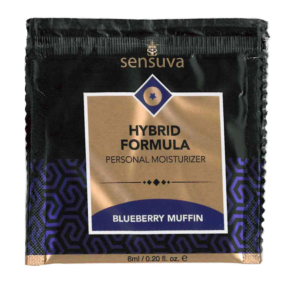 Sensuva – Hybrid Formula Personal Moisturizer - Blueberry Muffin - Foil 6ml/0.20 fl oz.