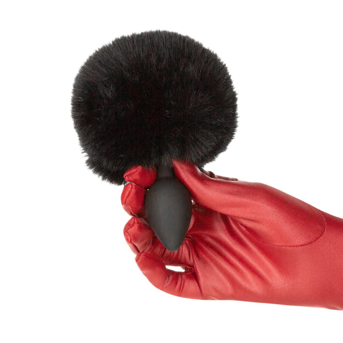 Punishment - Bunny Tail Silicone Anal Plug - Black