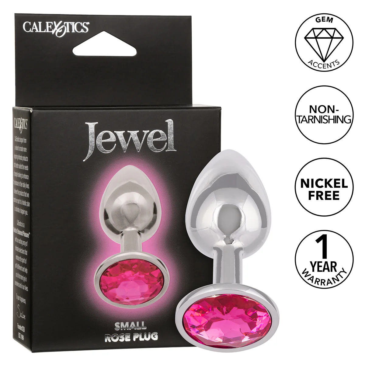 CaleXOtics Jewel Small Rose Plug - Rose