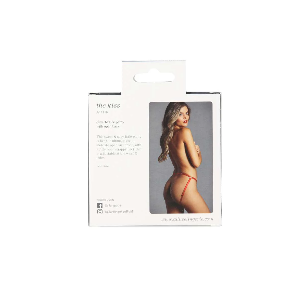 Allure – Adore – The Kiss Panty – Red – One Size