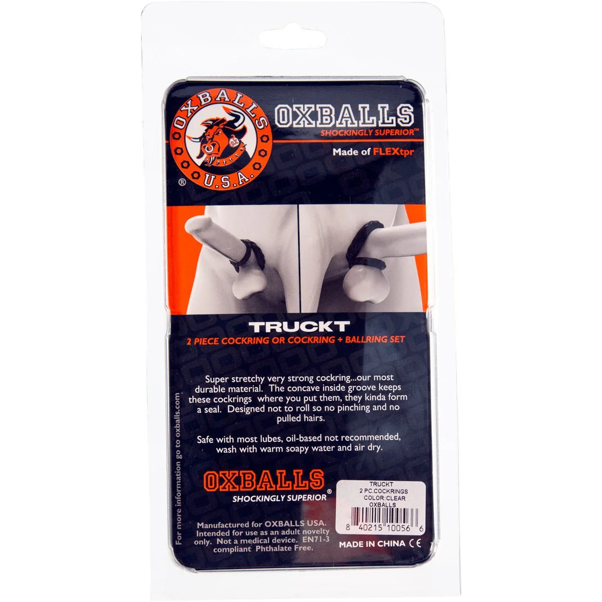 Oxballs Truckt Cockring Set – Clear