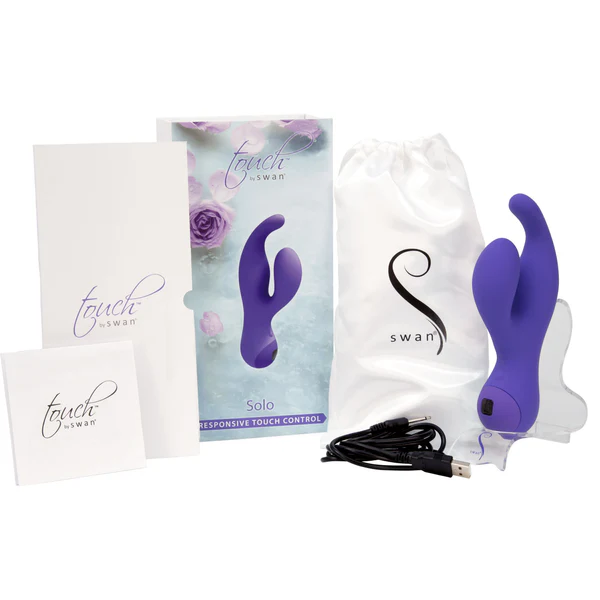 Swan Touch - Solo - Dual Vibrator - Rechargeable - Purple