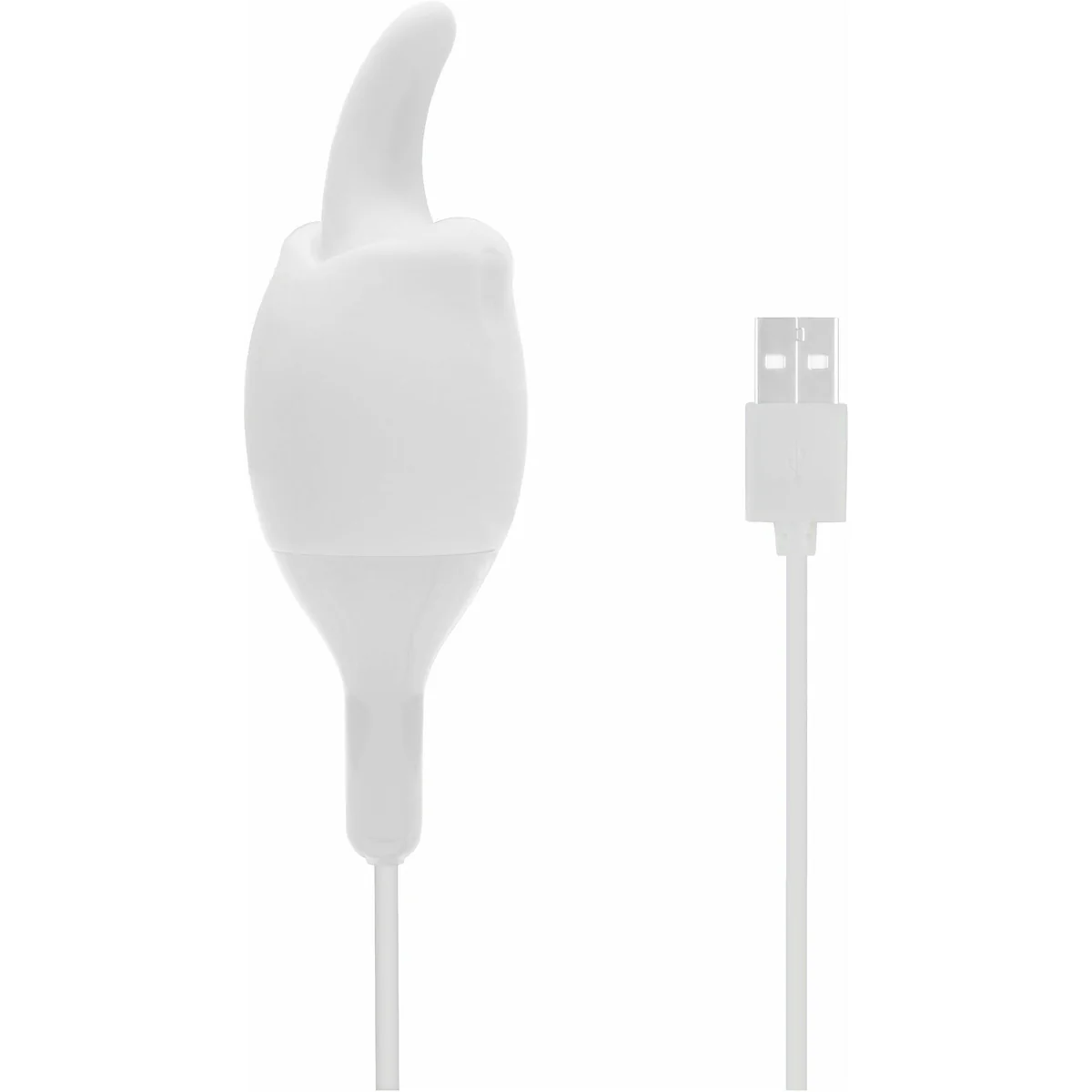 NMC Hands On - Flicking Tongue Vibrator - Rechargeable - White