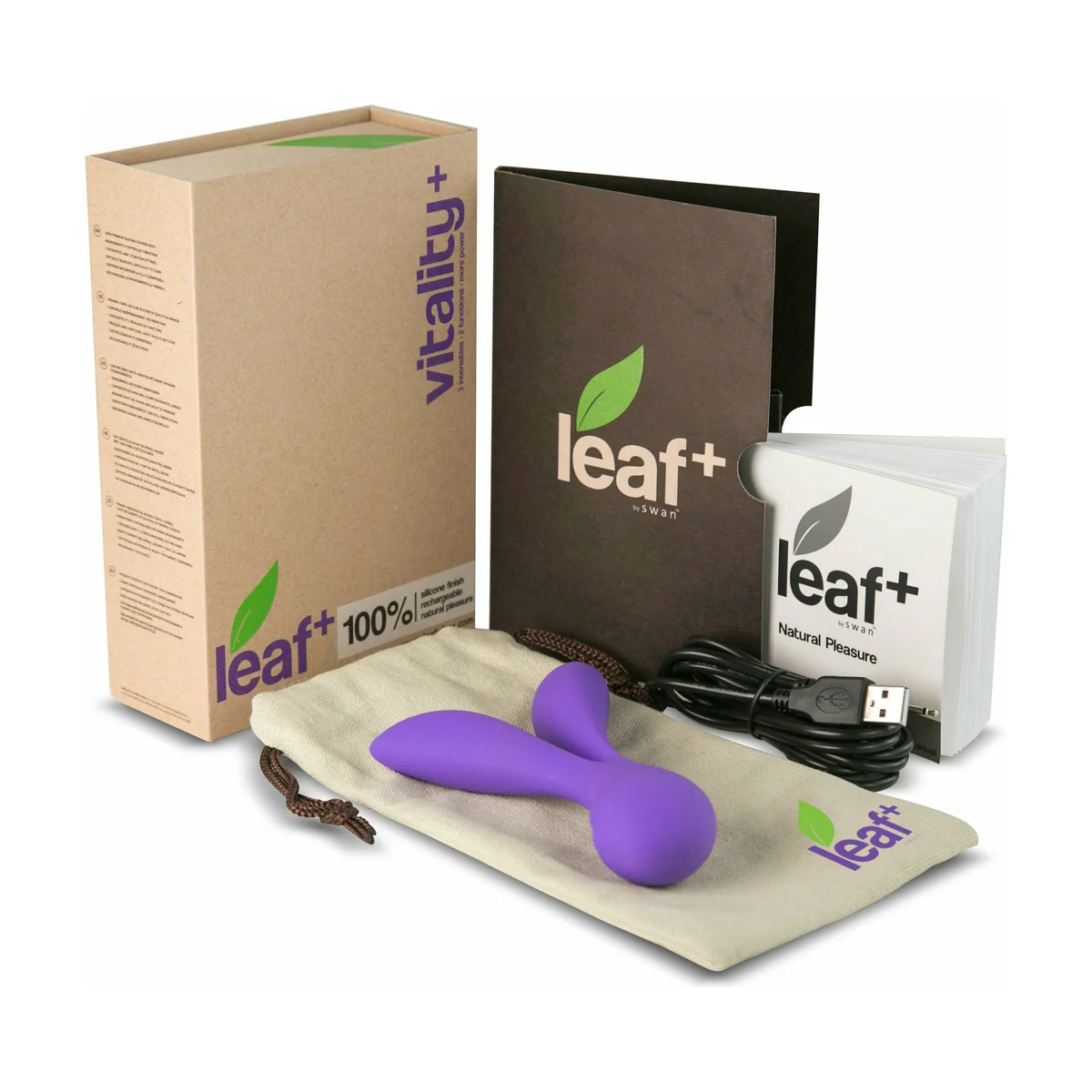 Swan Leaf+ Vitality+ Vibrator - Purple