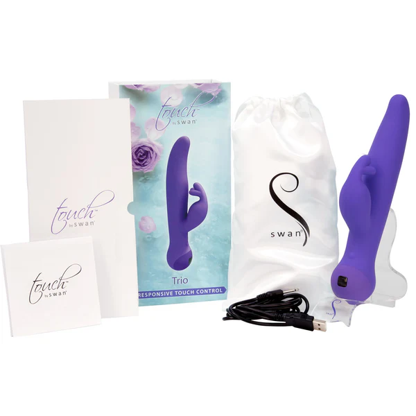 Swan Touch - Trio - Rabbit Vibrator - Rechargeable - Purple