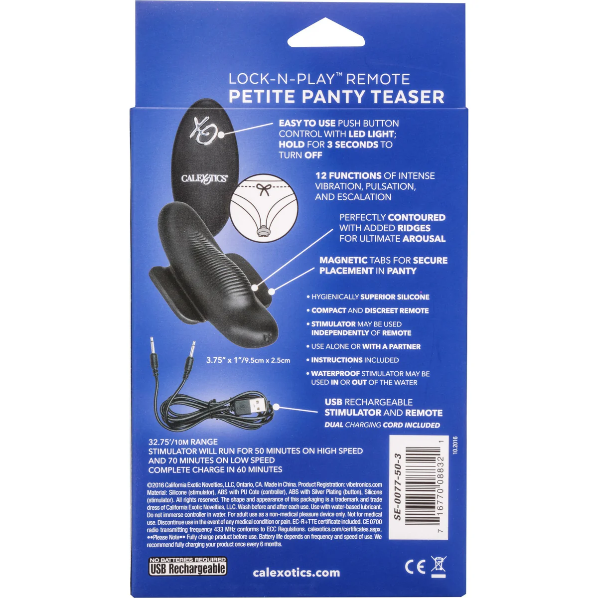 CalExotics Lock-N-Play Remote Petite Panty Teaser