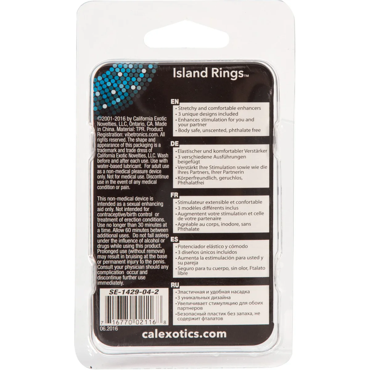 CalExotics Silicone Island Rings - Pink