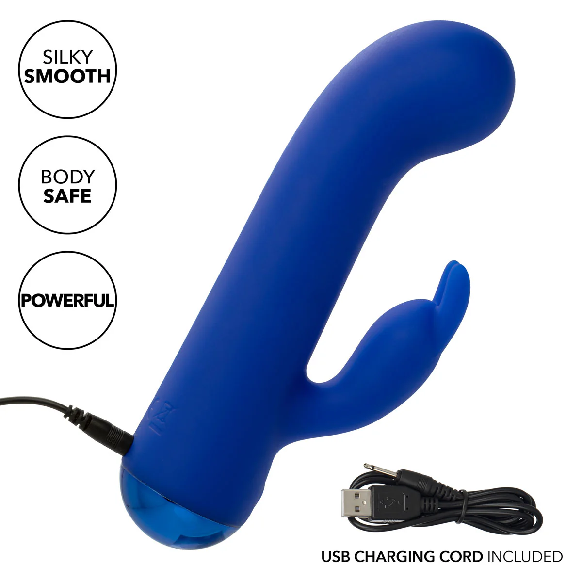 CaleXOtics – Thicc – Chubby Bunny - Liquid Silicone Vibrator - Blue