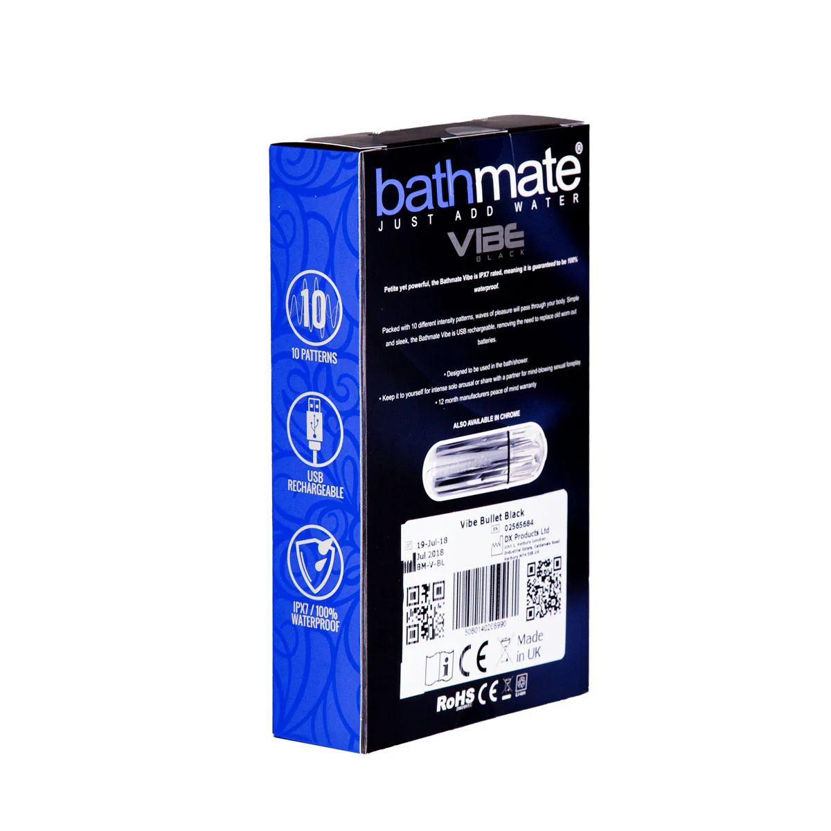 BATHMATE Vibe Black Unisex Vibrating Bullet
