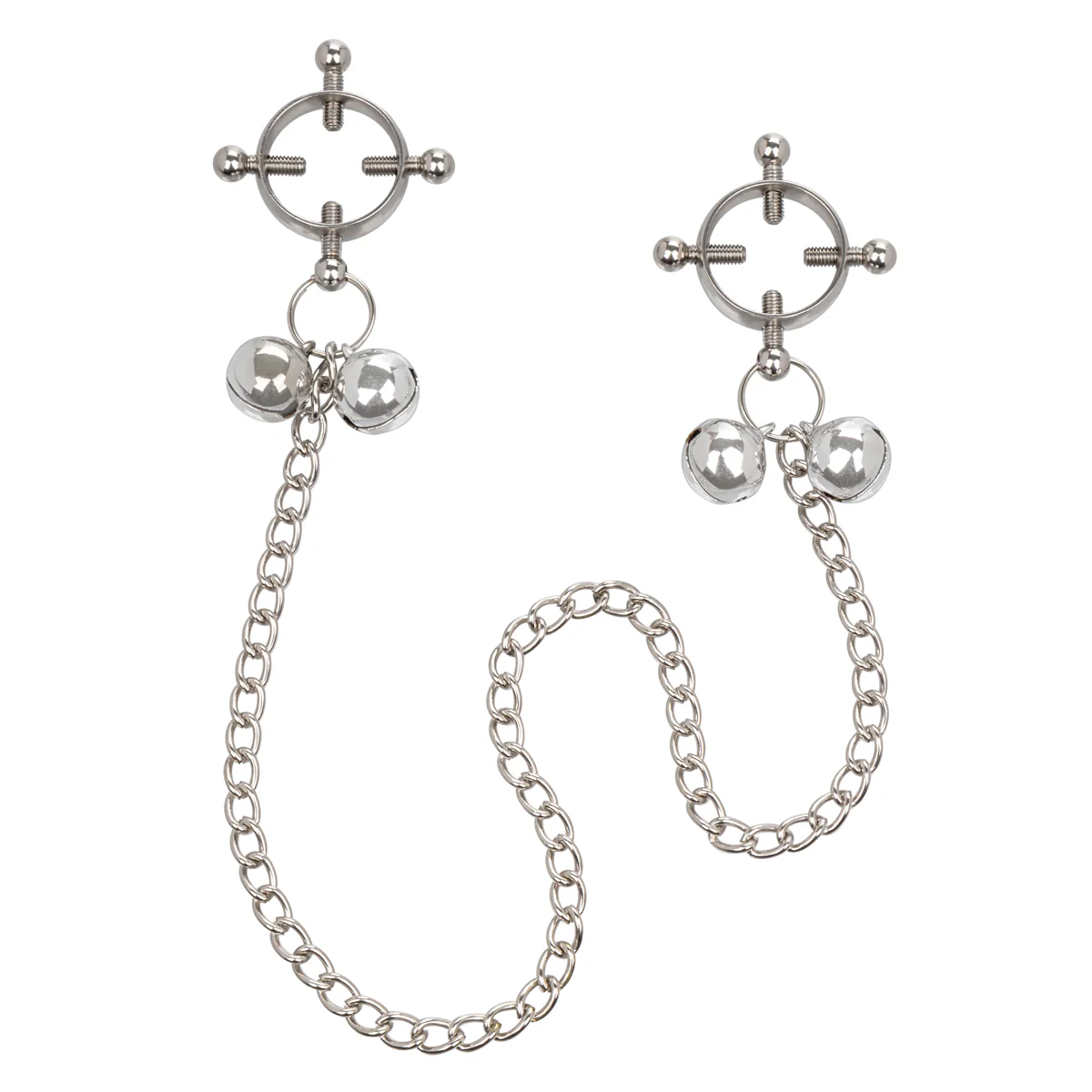 CalExotics Nipple Grips – 4-Point Nipple Press with Bells