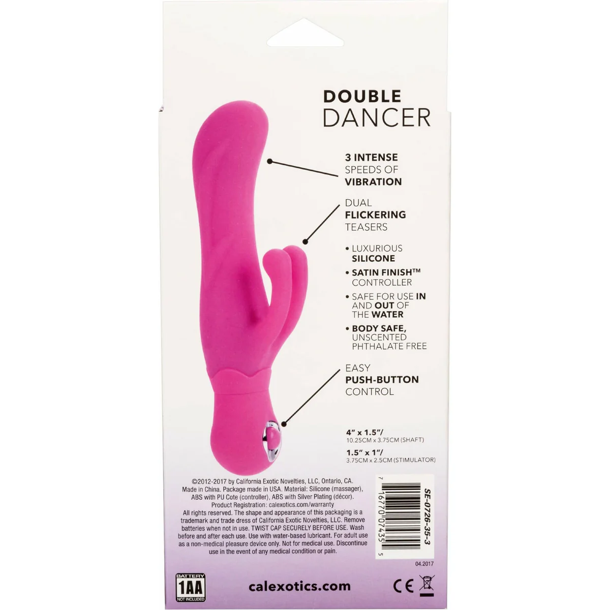 CalExotics Silicone Double Dancer Vibe - Pink