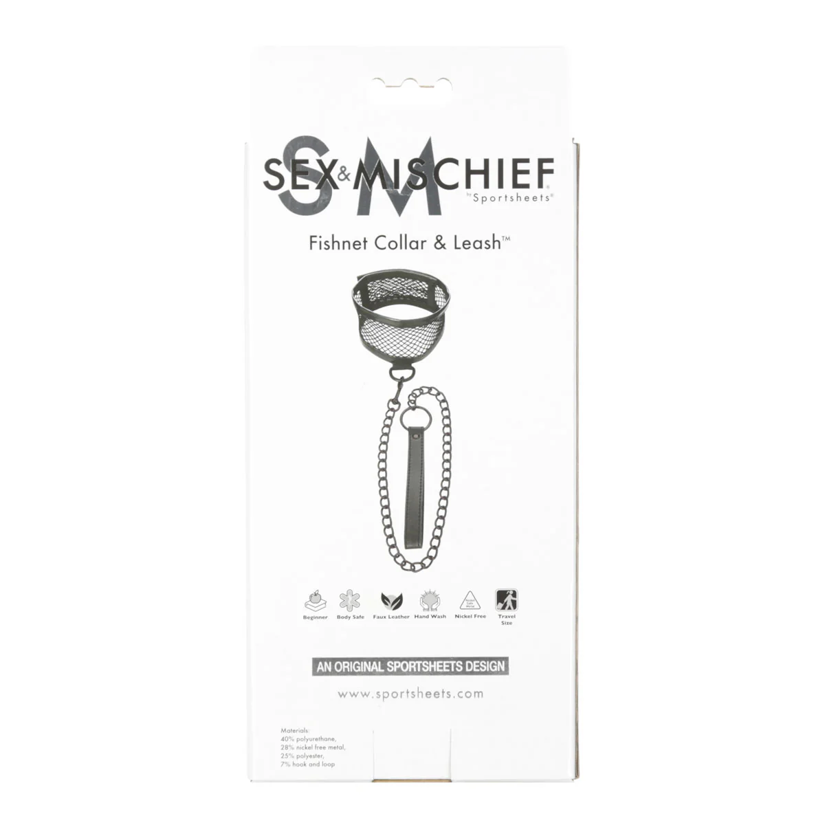 Sportsheets Sex & Mischief Fishnet Collar & Leash