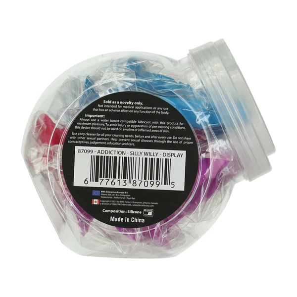 Addiction Silly Willy – 3.3” Silicone Dildo – Multicolour